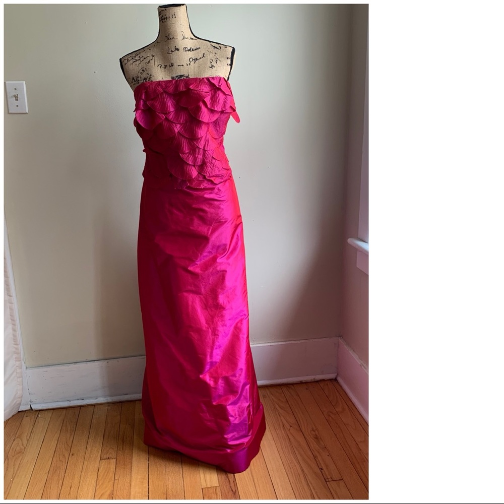 Catherine Regehr silk strapless petal dress